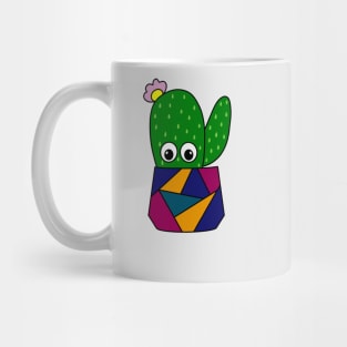 Cute Cactus Design #335: Cute Cactus In Geometric Pot Mug